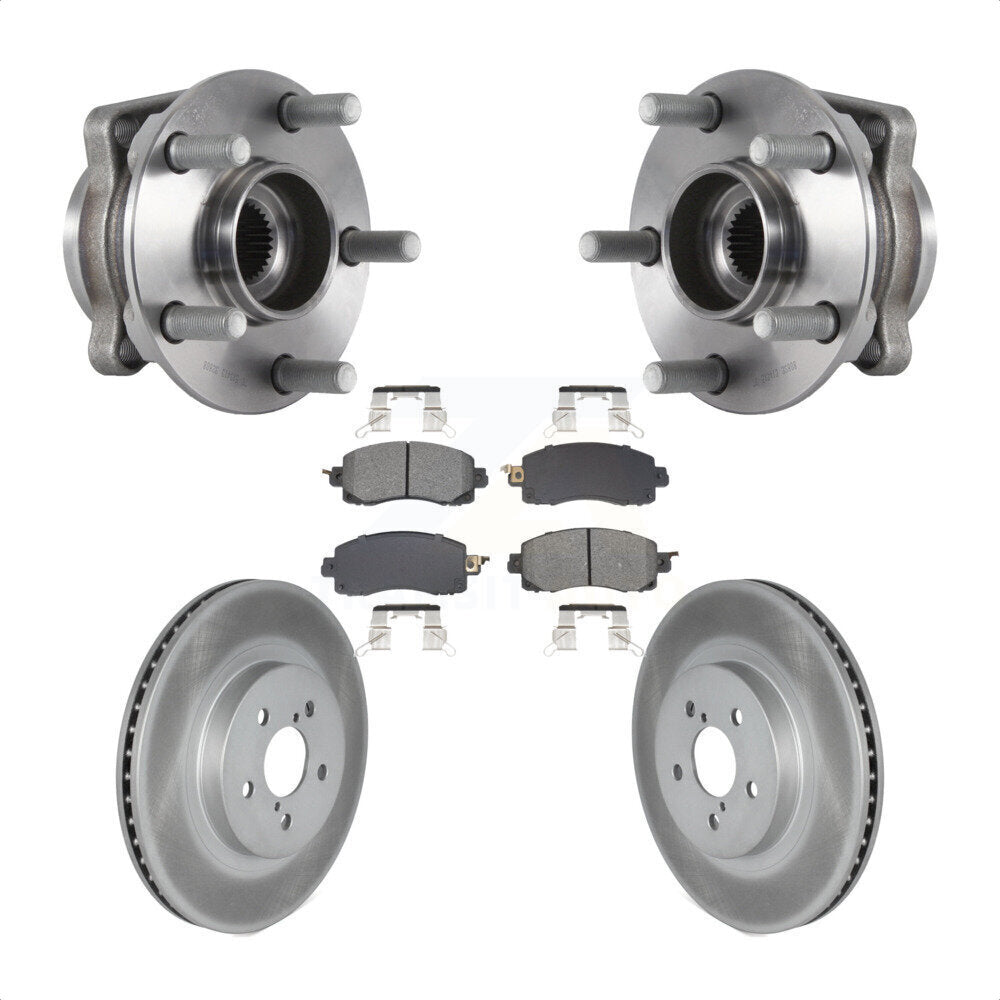Hub Bearing Assembly Coat Brake Rotor Pad Front Kit For Subaru Crosstrek Impreza