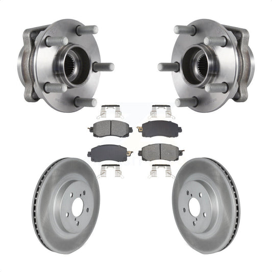 Hub Bearing Assembly Coat Brake Rotor Pad Front Kit For Subaru Crosstrek Impreza