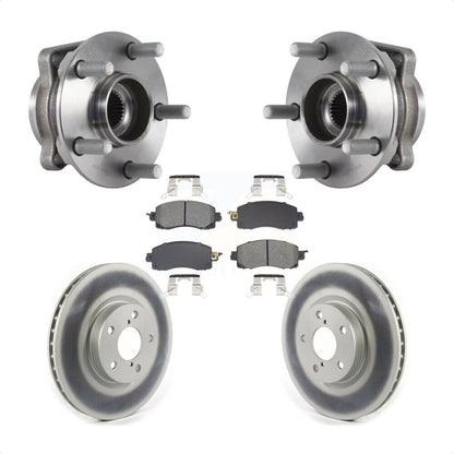 Hub Bearing Assembly Coated Disc Brake Rotor & Pads Front Kit For Subaru Impreza