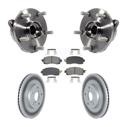 Hub Bearing Assembly Coated Disc Brake Rotor & Pad Front Kit For Subaru Forester