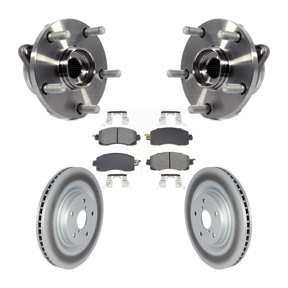 Hub Bearing Coated Brake Rotor Pads Front Kit For Subaru Forester Outback Legacy