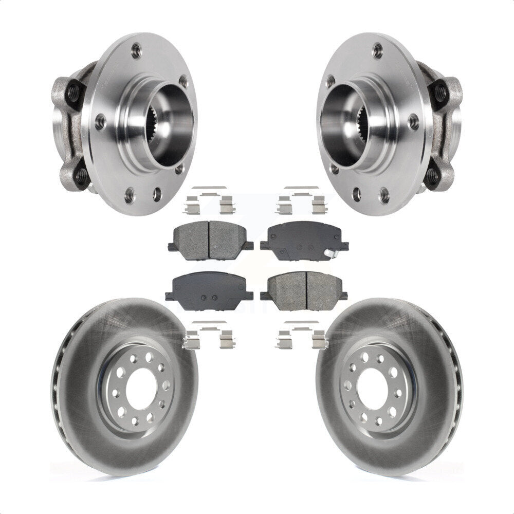 Hub Bearing Coated Brake Rotor Pad Front Kit For Jeep Compass Renegade Fiat 500X