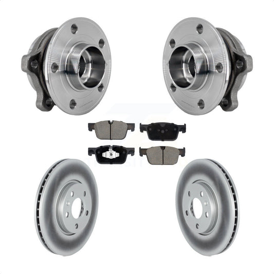 Hub Bearing Coated Brake Rotor Pad Front Kit For Volvo S60 V60 S90 Cross Country