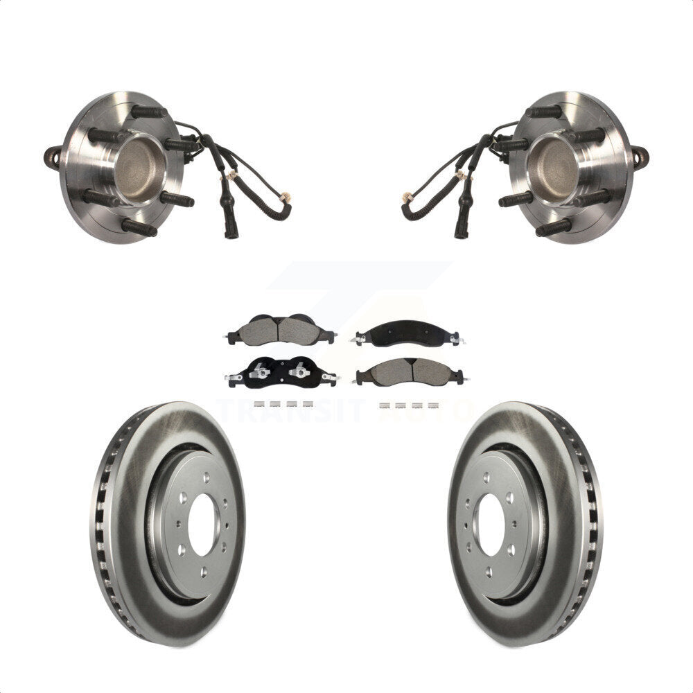 Hub Bearing Coat Brake Rotor Pad Front Kit For Ford Expedition Lincoln Navigator