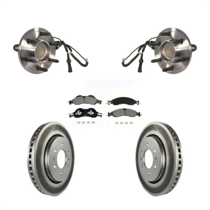 Hub Bearing Coat Brake Rotor Pad Front Kit For Ford Expedition Lincoln Navigator