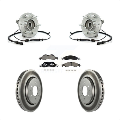 Hub Bearing Coat Brake Rotor Pad Front Kit For Ford Expedition Lincoln Navigator