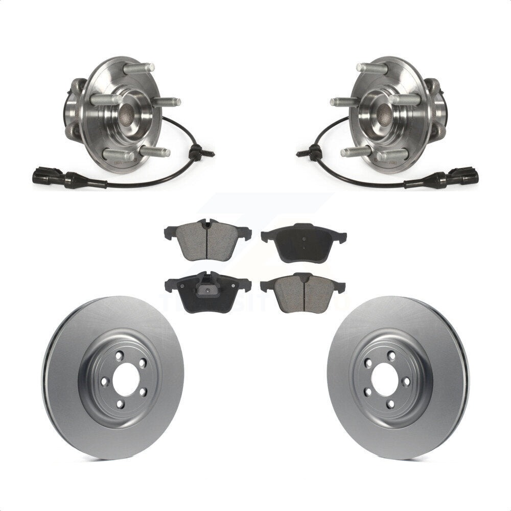 Hub Bearing Assembly Coat Brake Rotor Pad Front Kit For Jaguar XF XJ XK Super V8
