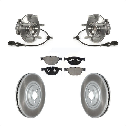 Hub Bearing Coated Brake Rotor Pads Front Kit For Jaguar XF XJ XKR XFR XKR-S XJR