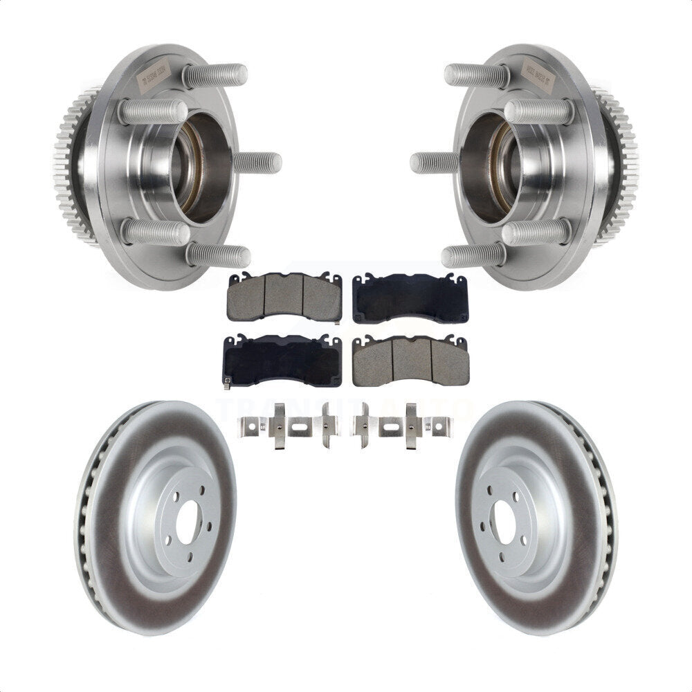 Hub Bearing Coated Brake Rotor Pad Front Kit For Ford Mustang With Brembo Brakes