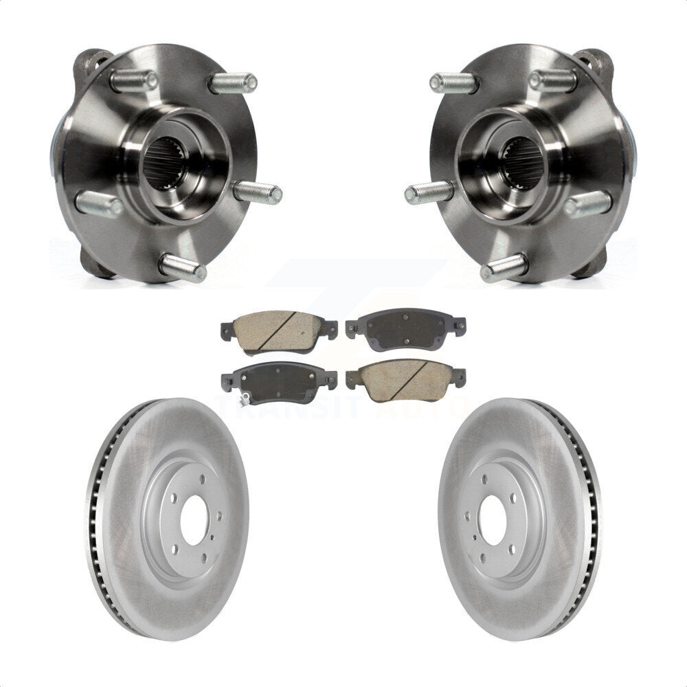 Hub Bearing Assembly Coated Disc Brake Rotor Pads Front Kit For INFINITI G35 Q60