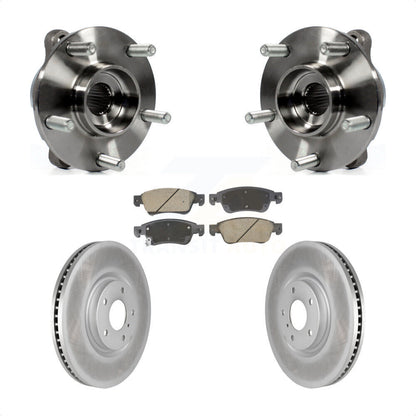 Hub Bearing Assembly Coated Disc Brake Rotor Pads Front Kit For INFINITI G35 Q60