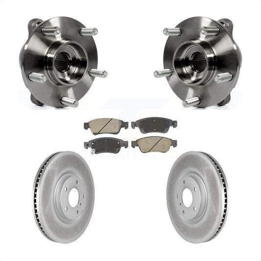 Hub Bearing Assembly Coated Disc Brake Rotor Pads Front Kit For INFINITI G35 Q60