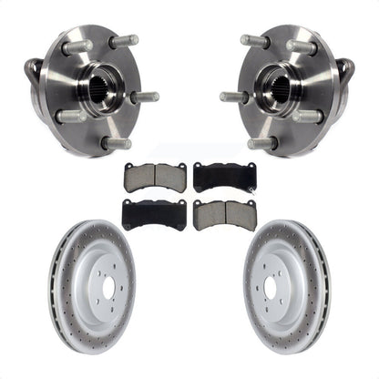 Hub Bearing Assembly Coat Brake Rotor Pad Front Kit For 2018-2020 Subaru WRX STI