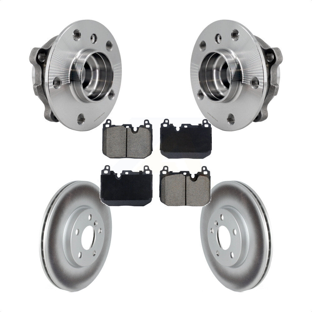 Hub Bearing Coated Brake Rotor Pad Front Kit For 2017-2020 Mini Cooper Clubman S