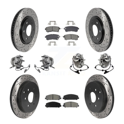 Hub Bearing Coat Brake Rotor Pads Front Rear Kit (10Pc) For INFINITI QX80 Nissan
