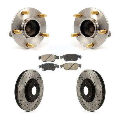 Hub Bearing Assembly Coat Drill Slot Brake Rotor Pads Front Kit For INFINITI G35