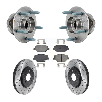 Hub Bearing Coat Drill Slot Brake Rotor Pads Front Kit For Chevrolet Equinox GMC