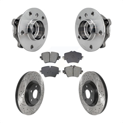 Hub Bearing Drill Slot Brake Rotor Pads Front Kit For BMW X1 Mini Cooper X2 228i