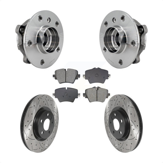 Hub Bearing Drill Slot Brake Rotor Pads Front Kit For BMW X1 Mini Cooper X2 228i