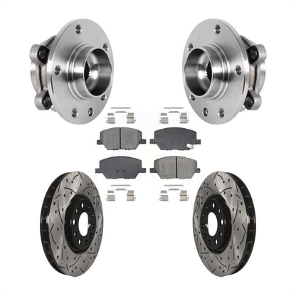 Hub Bearing Drill Slot Brake Rotor Pads Front Kit For Jeep Compass Renegade Fiat