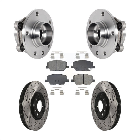 Hub Bearing Drill Slot Brake Rotor Pads Front Kit For Jeep Compass Renegade Fiat