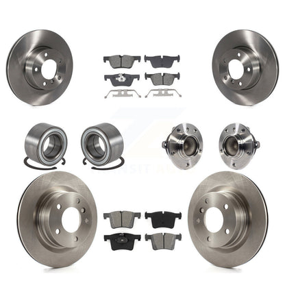 Hub Bearing Disc Brake Rotor & Pads Shoe Front Rear Kit (10Pc) For BMW 320i 328d