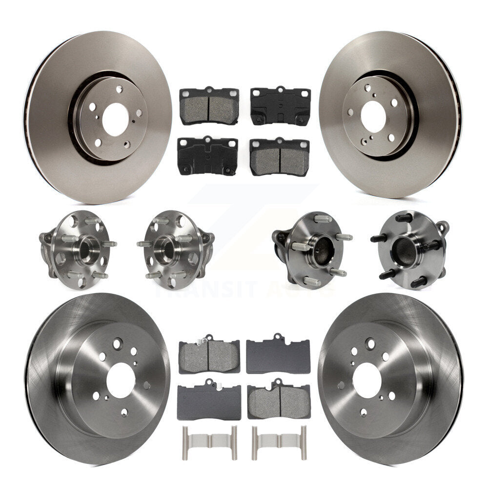 Hub Bearing Brake Rotor & Pad Front Rear Kit (10Pc) For Lexus IS350 GS350 GS450h