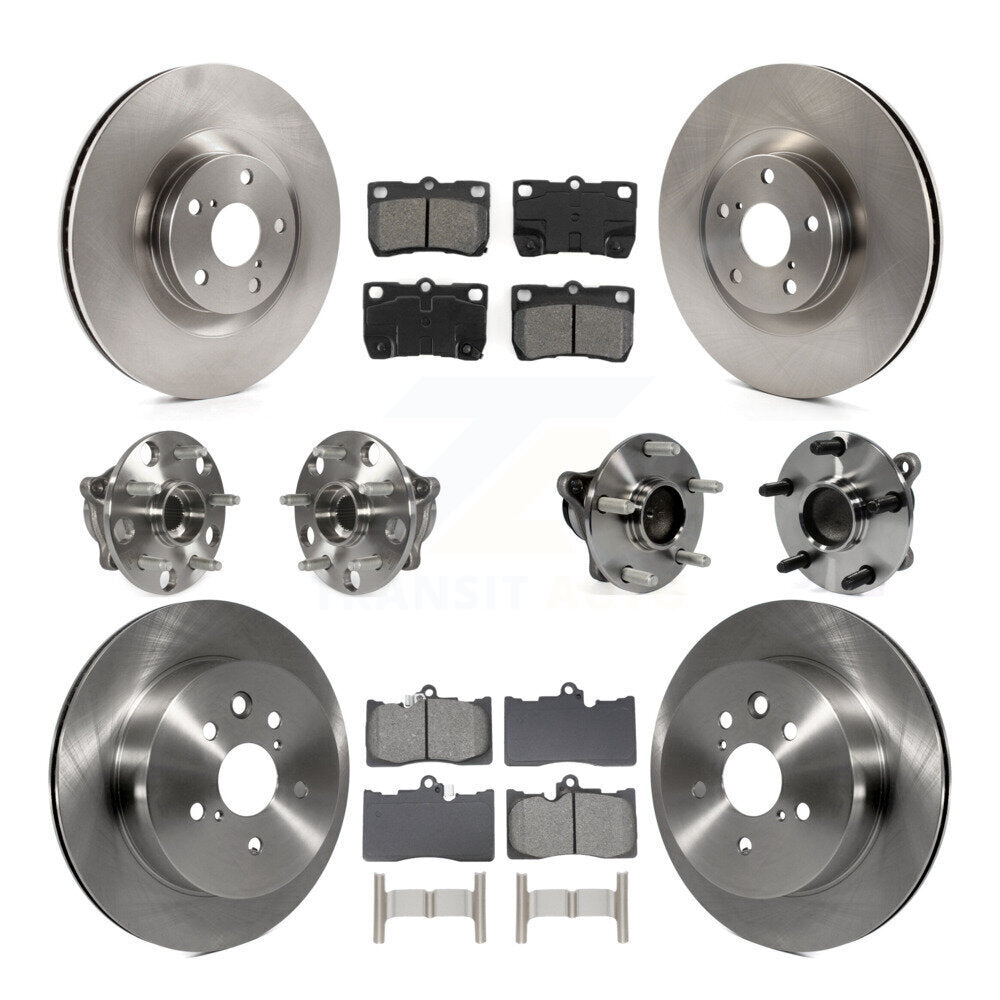 Hub Bearing Brake Rotor & Pad Front Rear Kit (10Pc) For Lexus IS350 GS350 GS450h
