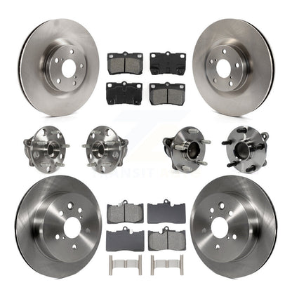 Hub Bearing Brake Rotor & Pad Front Rear Kit (10Pc) For Lexus IS350 GS350 GS450h