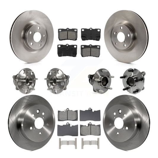 Hub Bearing Brake Rotor & Pad Front Rear Kit (10Pc) For Lexus IS350 GS350 GS450h