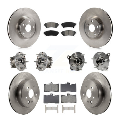 Hub Bearing Brake Rotor & Pads Front Rear Kit (10Pc) For Lexus IS300 IS350 GS350
