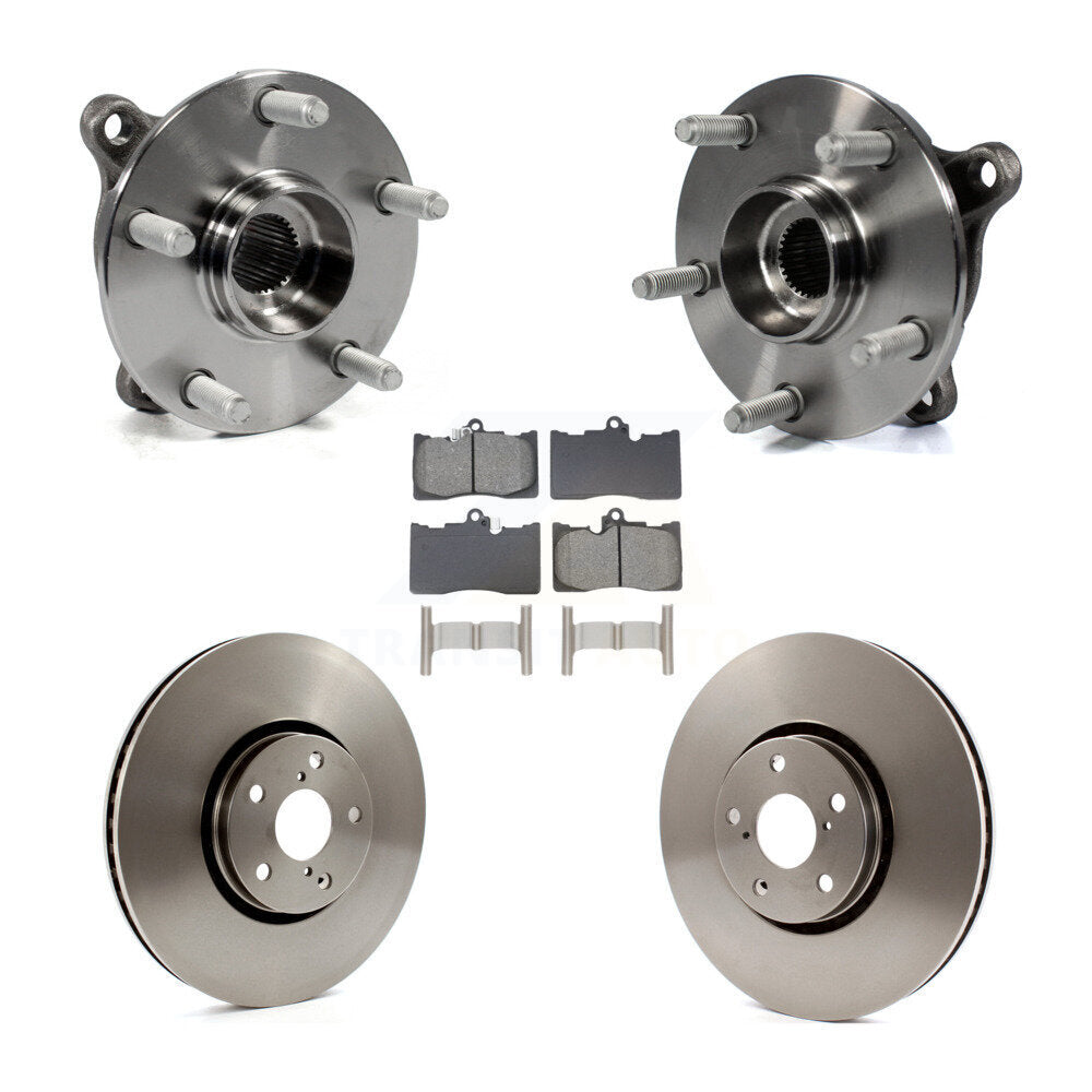 Hub Bearing Assembly Disc Brake Rotor Pads Front Kit (5Pc) For Lexus IS300 IS350