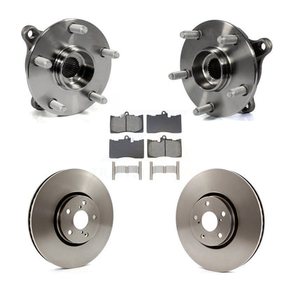Hub Bearing Assembly Disc Brake Rotor Pads Front Kit (5Pc) For Lexus IS300 IS350