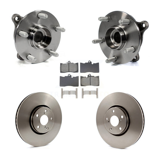 Hub Bearing Assembly Disc Brake Rotor Pads Front Kit (5Pc) For Lexus IS300 IS350