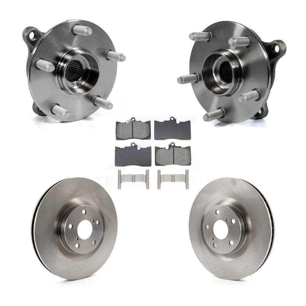 Hub Bearing Brake Rotor & Pads Front Kit (5Pc) For Lexus IS300 IS350 GS350 RC350