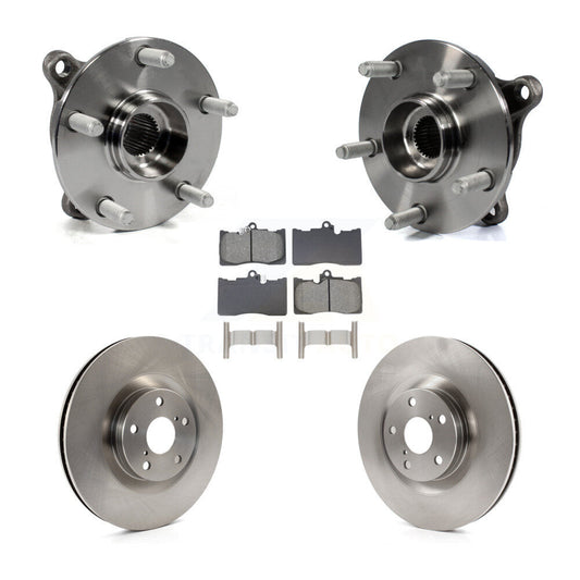 Hub Bearing Brake Rotor & Pads Front Kit (5Pc) For Lexus IS300 IS350 GS350 RC350