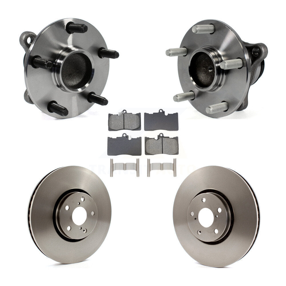 Hub Bearing Brake Rotor & Pad Front Kit (5Pc) For Lexus IS350 GS350 GS450h GS430