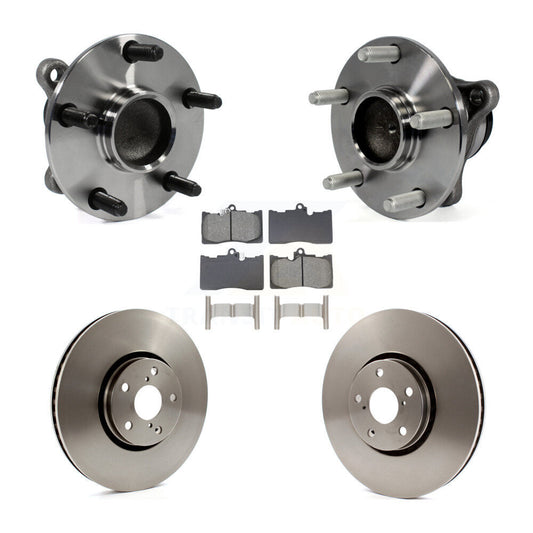 Hub Bearing Brake Rotor & Pad Front Kit (5Pc) For Lexus IS350 GS350 GS450h GS430