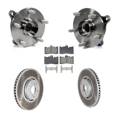 Hub Bearing Assembly Coat Brake Rotor Pads Front Kit (5Pc) For Lexus IS300 IS350