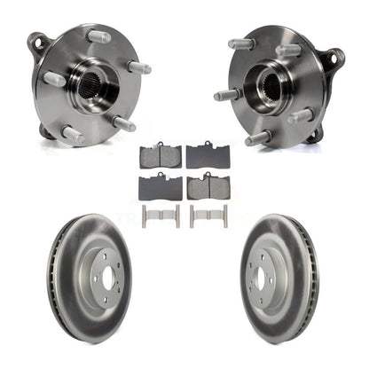 Hub Bearing Coated Brake Rotor & Pad Front Kit (5Pc) For Lexus IS300 IS350 GS350