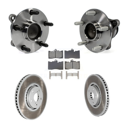 Hub Bearing Coated Brake Rotor Pads Front Kit (5Pc) For Lexus IS350 GS350 GS450h