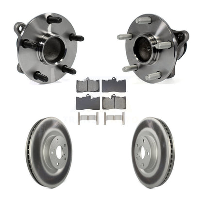 Hub Bearing Coated Brake Rotor Pads Front Kit (5Pc) For Lexus IS350 GS350 GS450h