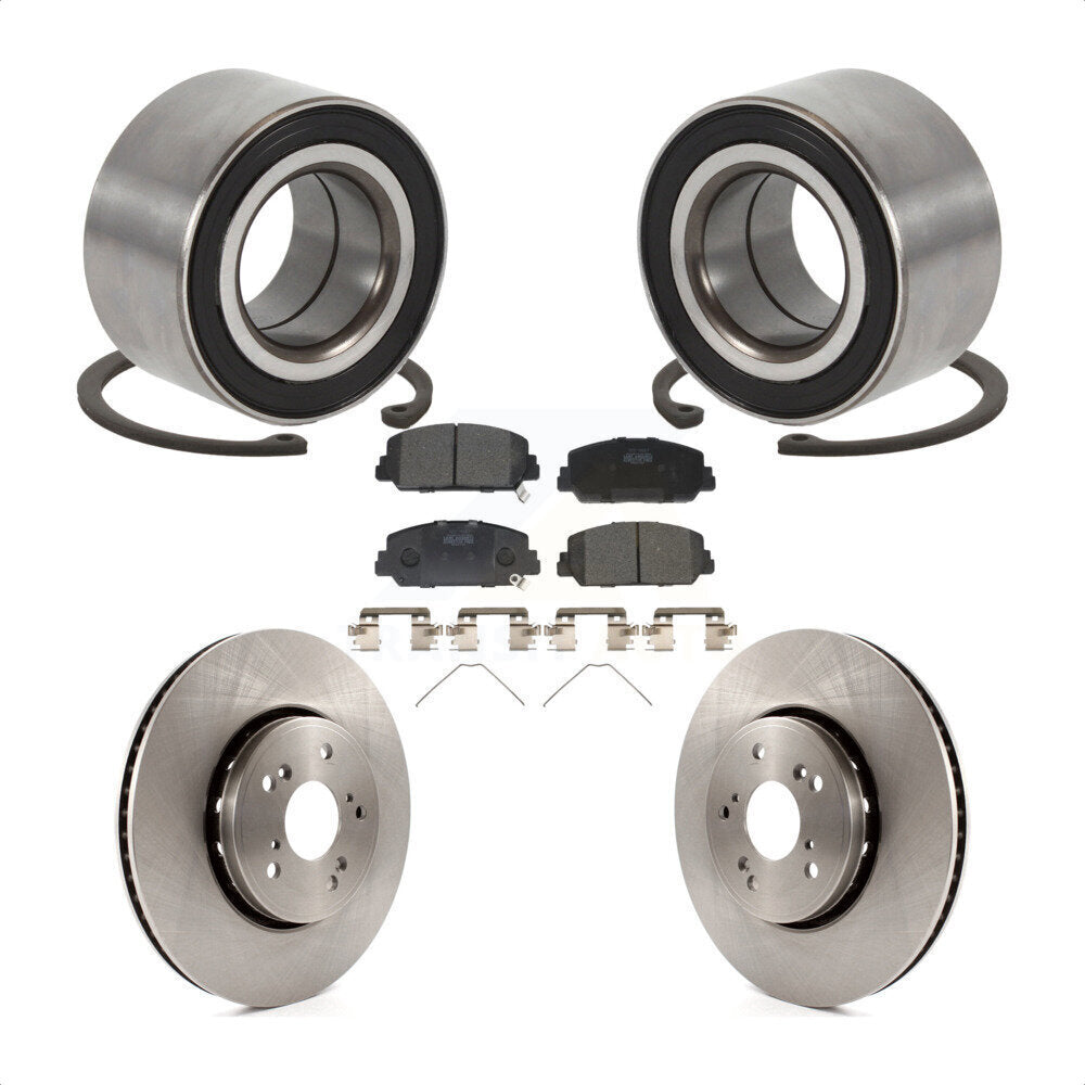 Wheel Bearing Disc Brake Rotors And Ceramic Pads Front Kit For 2016 Acura ILX