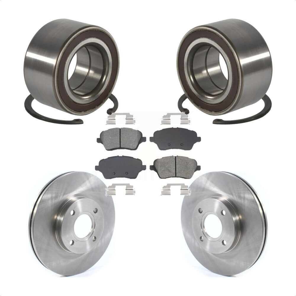 Wheel Bearing Disc Brake Rotors And Pads Front Kit For 2014-2019 Ford Fiesta ST