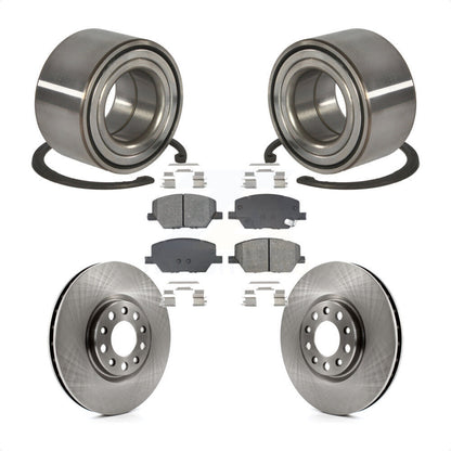 Wheel Bearing Disc Brake Rotors And Pads Front Kit For 2016-2018 Fiat 500X