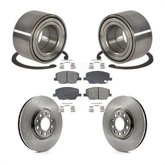 Wheel Bearing Disc Brake Rotors And Pads Front Kit For 2016-2018 Fiat 500X