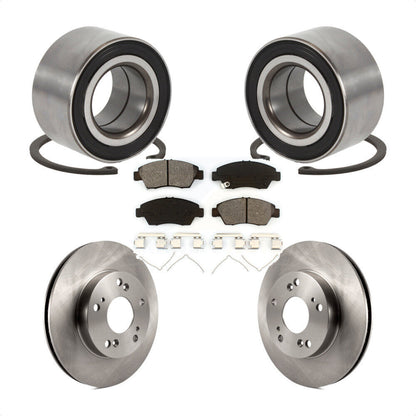 Wheel Bearing Disc Brake Rotors And Pads Front Kit For 2015 Acura ILX 1.5L