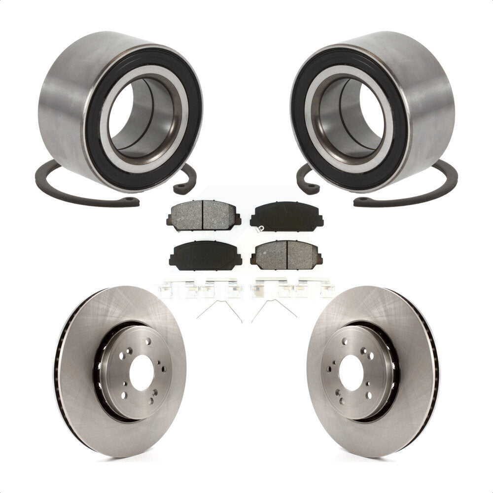 Wheel Bearing Disc Brake Rotors And Pads Front Kit For 2016 Acura ILX
