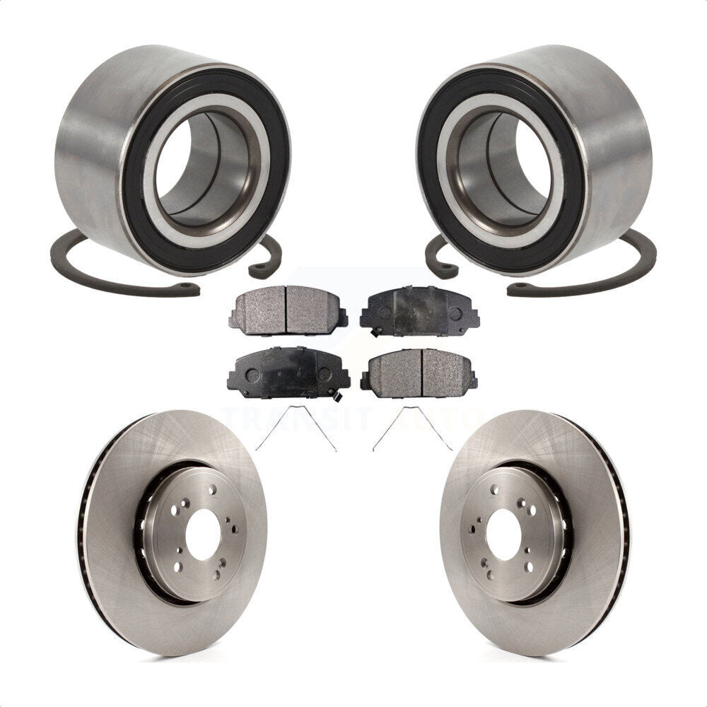Wheel Bearing Disc Brake Rotors And Pads Front Kit For 2016 Acura ILX