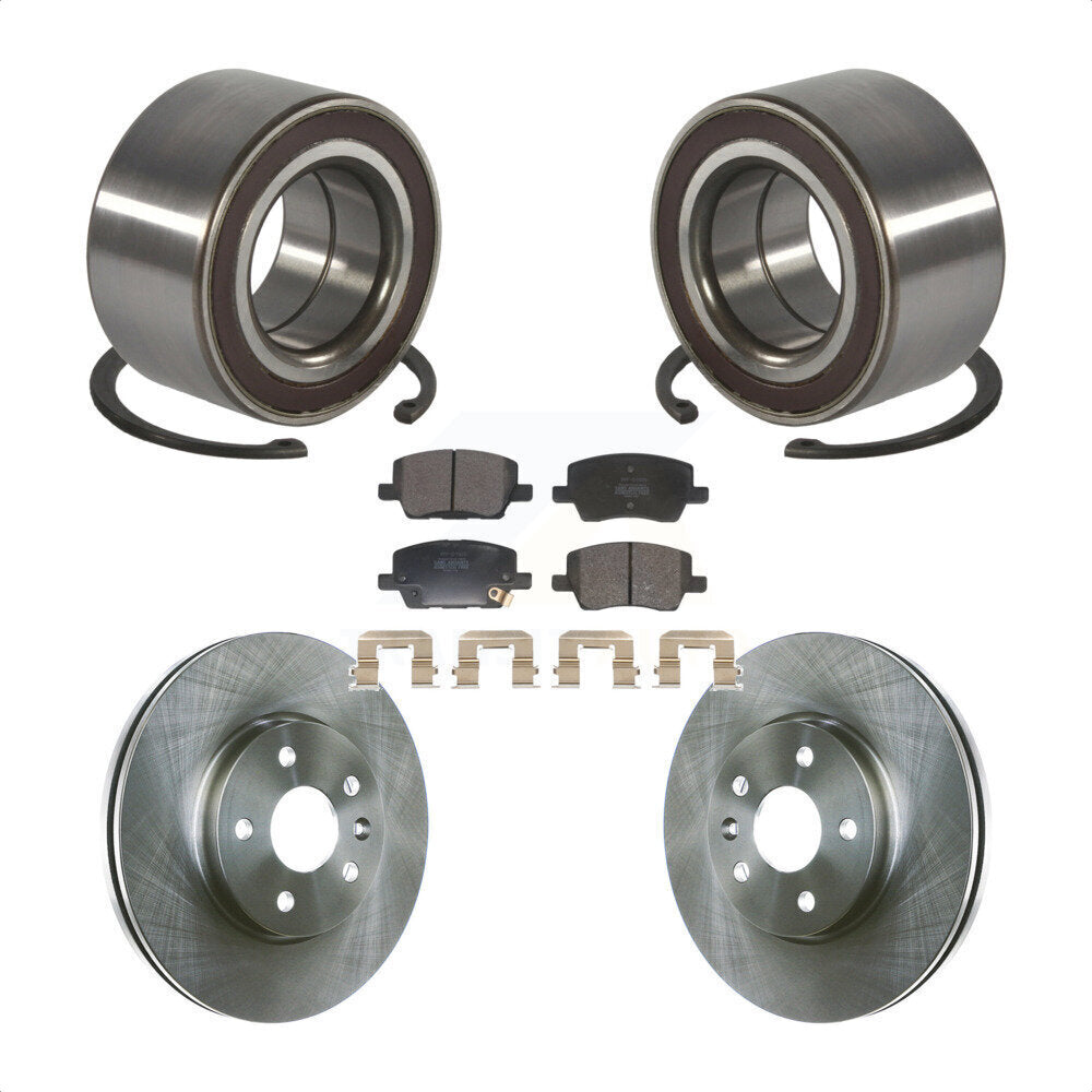 Wheel Bearing Disc Brake Rotors And Pads Front Kit For 2018-2020 Chevrolet Sonic